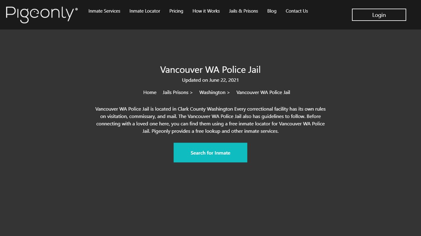 Vancouver WA Police Jail Inmate Search | Washington - Pigeonly